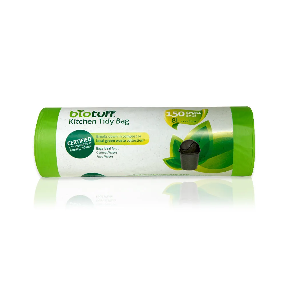 BIOTUFF Kitchen Tidy Bag Small 8L Bags 150 Bags
