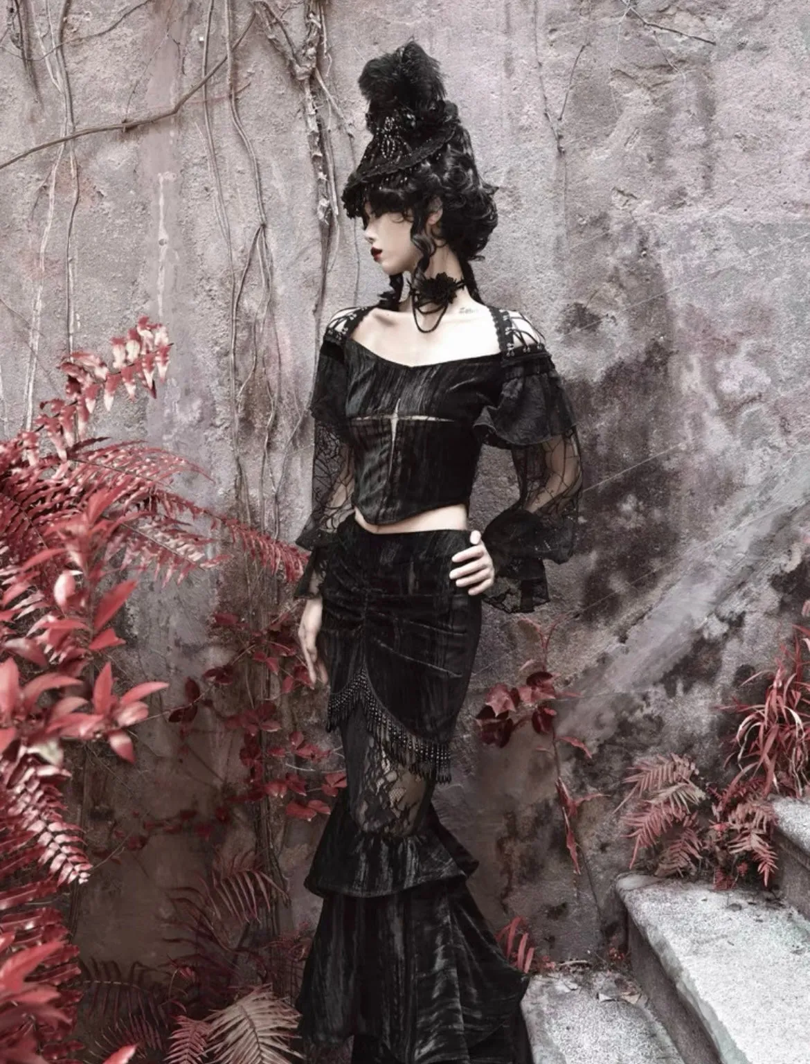 [Blood Supply] Gothic Mermaid Skirt for Halloween