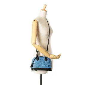 Blue Louis Vuitton Epi Denim Alma BB Satchel