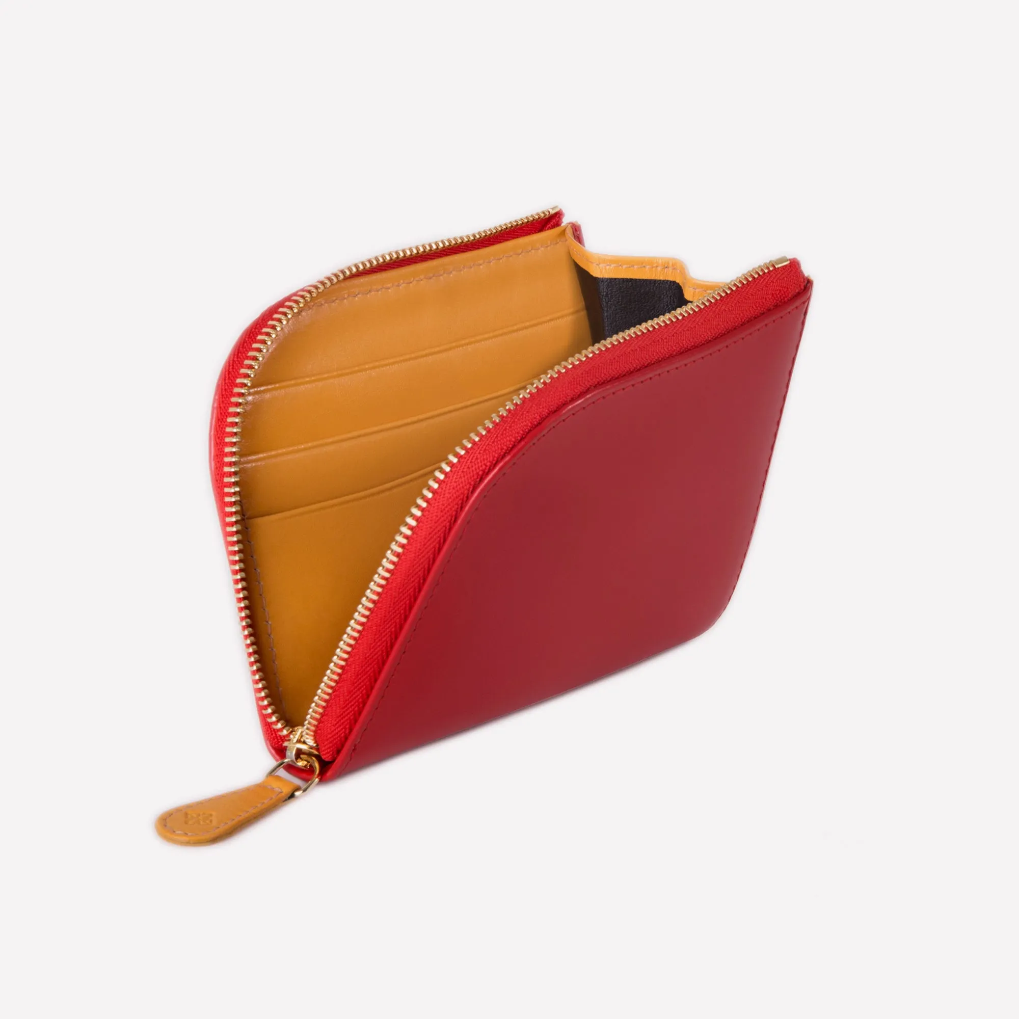 Bridle Hide Zipped Curved Wallet with Key Strap