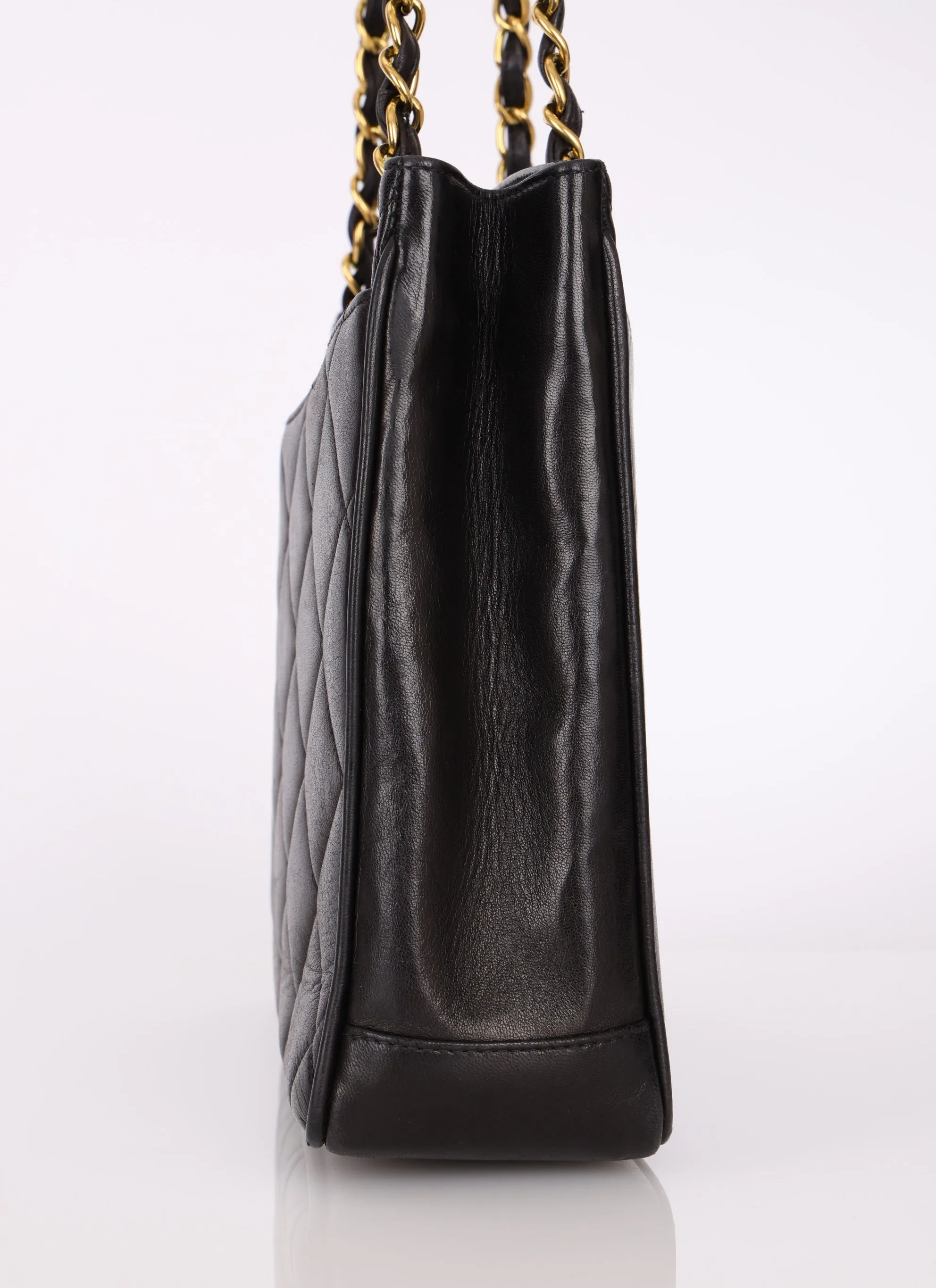 Chanel 1994 Lambskin XL Logo Tote Bag