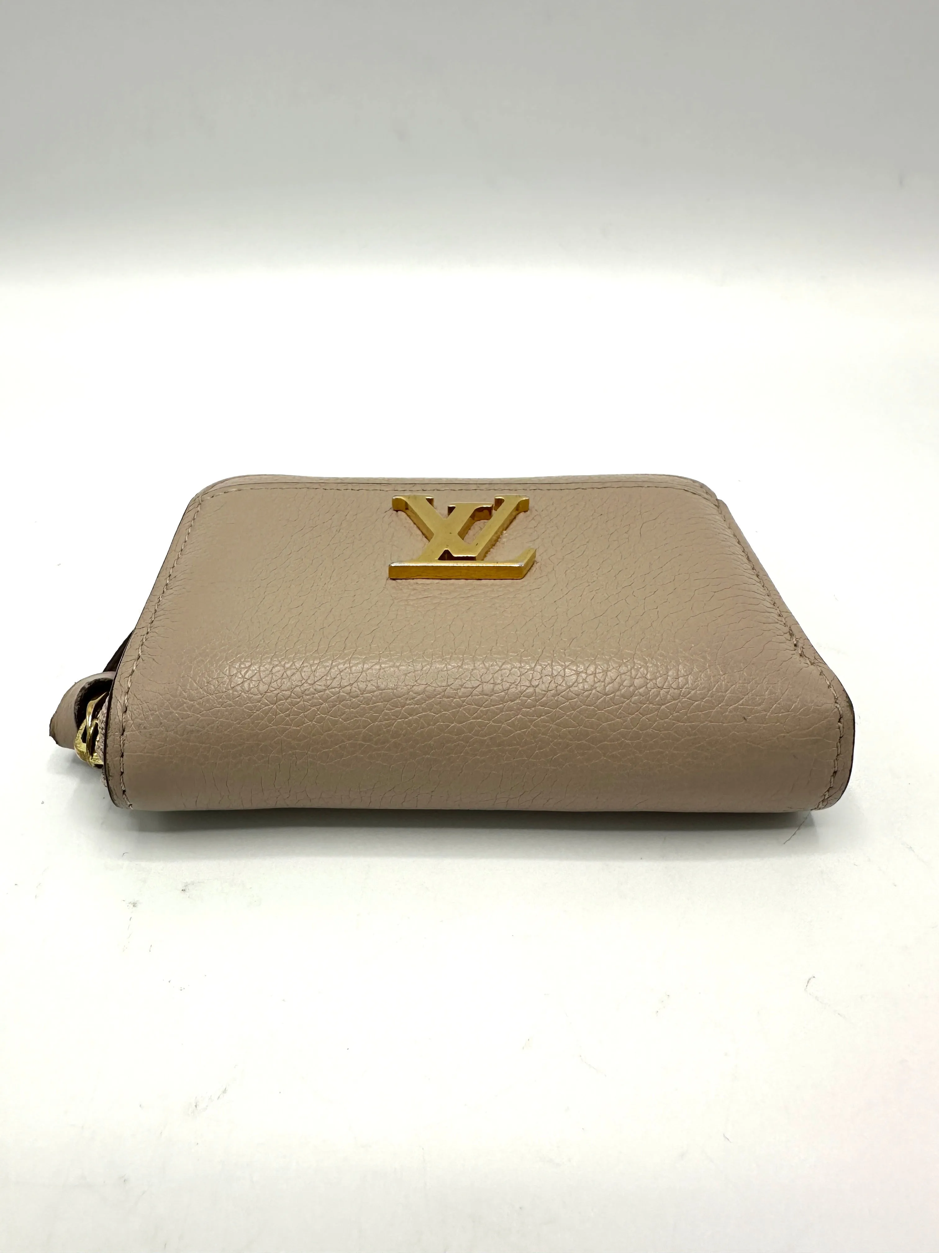 Griege Pebbled Lockme Zip Compact Wallet
