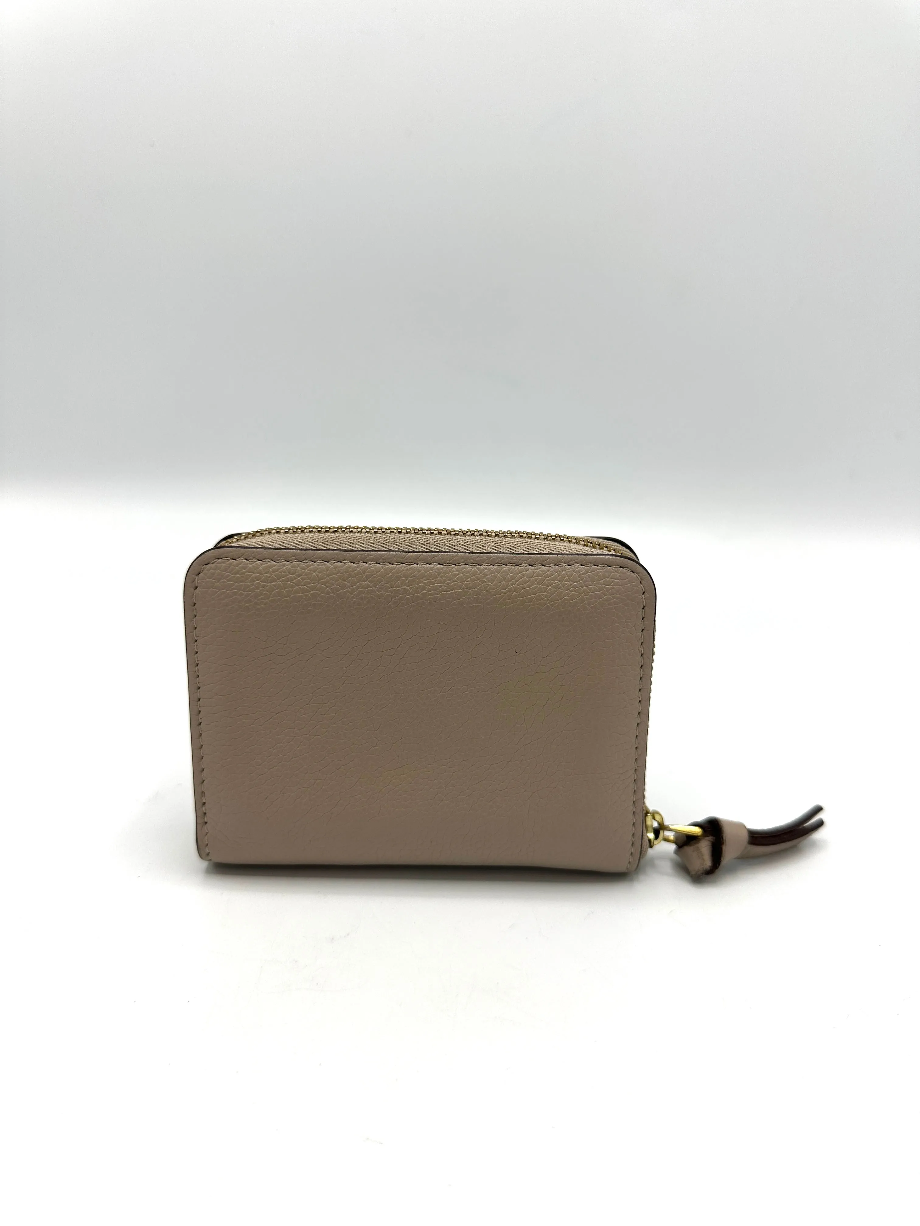 Griege Pebbled Lockme Zip Compact Wallet