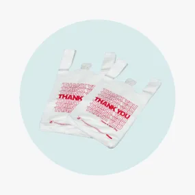 Heavy Duty T Shirt Bags Medium 20 mic - White