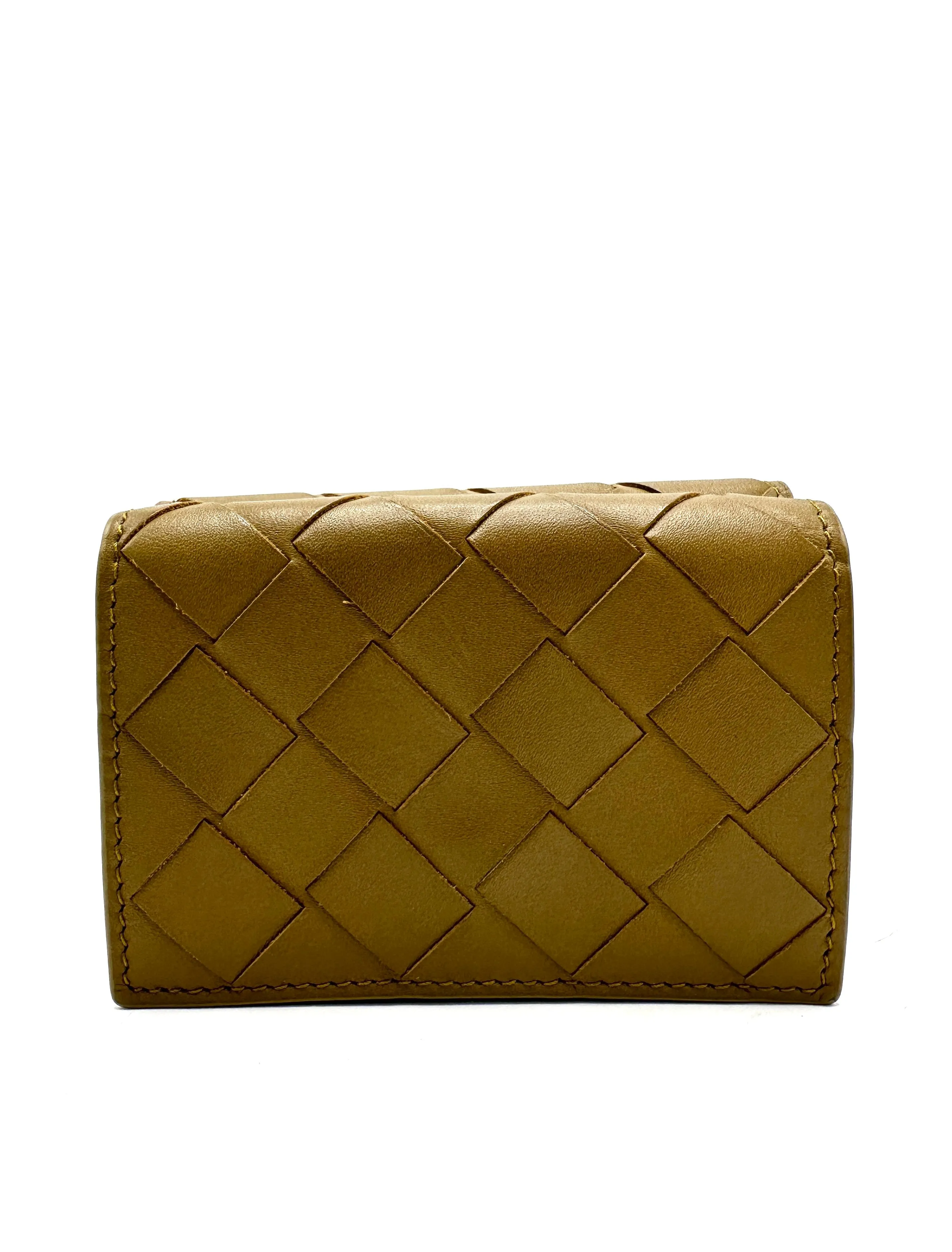 Khaki Mini Trifold Compact Wallet