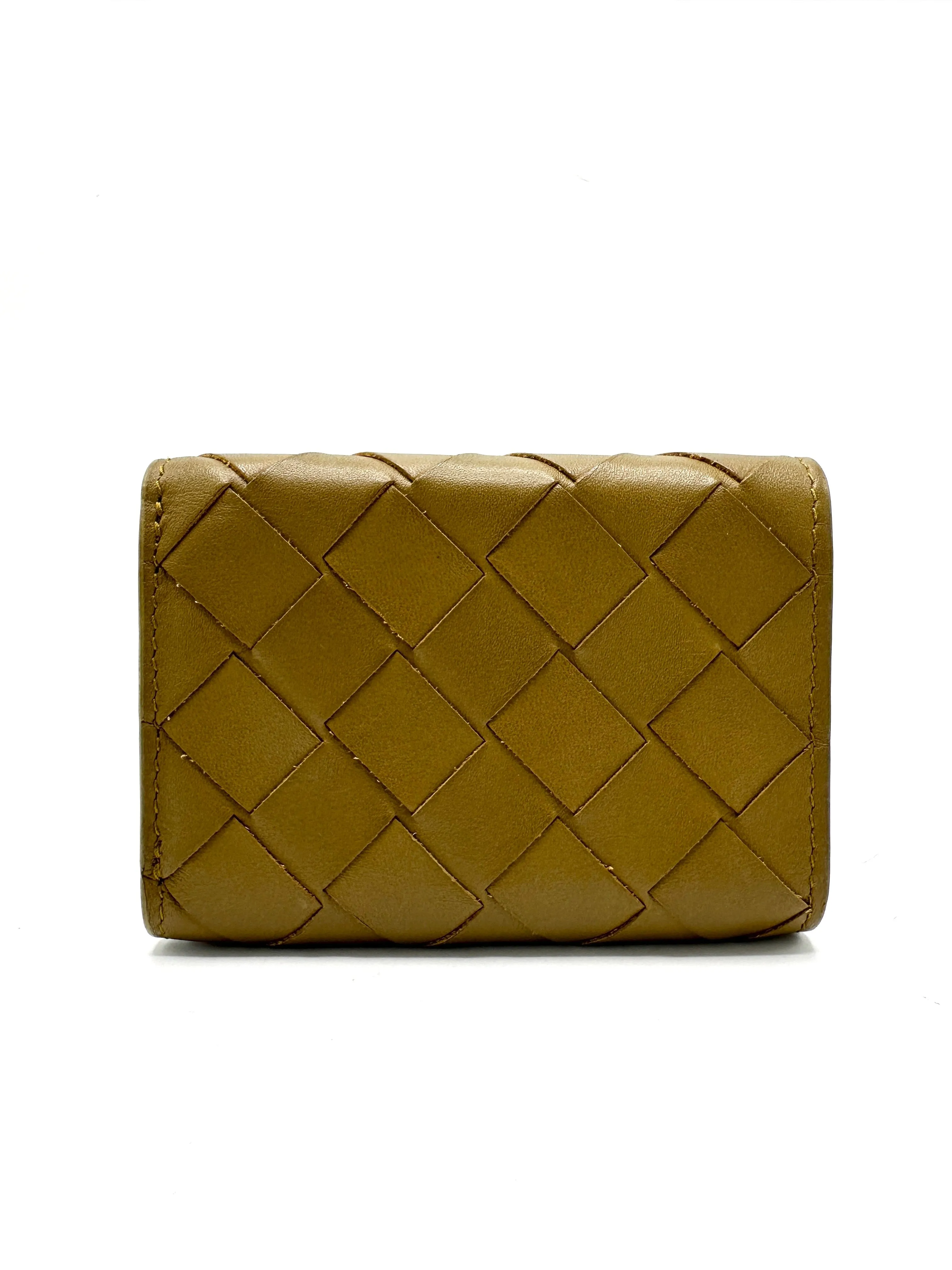 Khaki Mini Trifold Compact Wallet