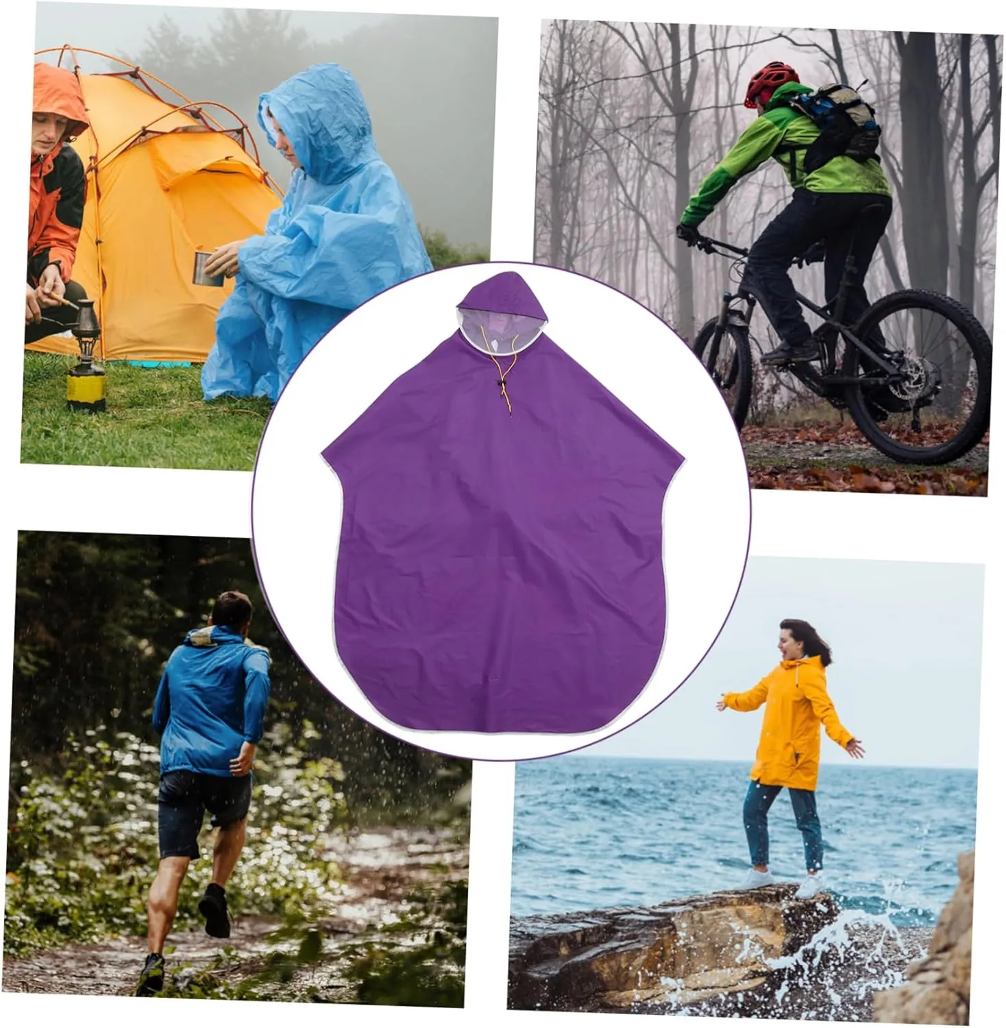 Raincoat Bike Poncho Wheelchair Ponchos Adults Waterproof Capes Compact Rain Jacket Women Rain Riding