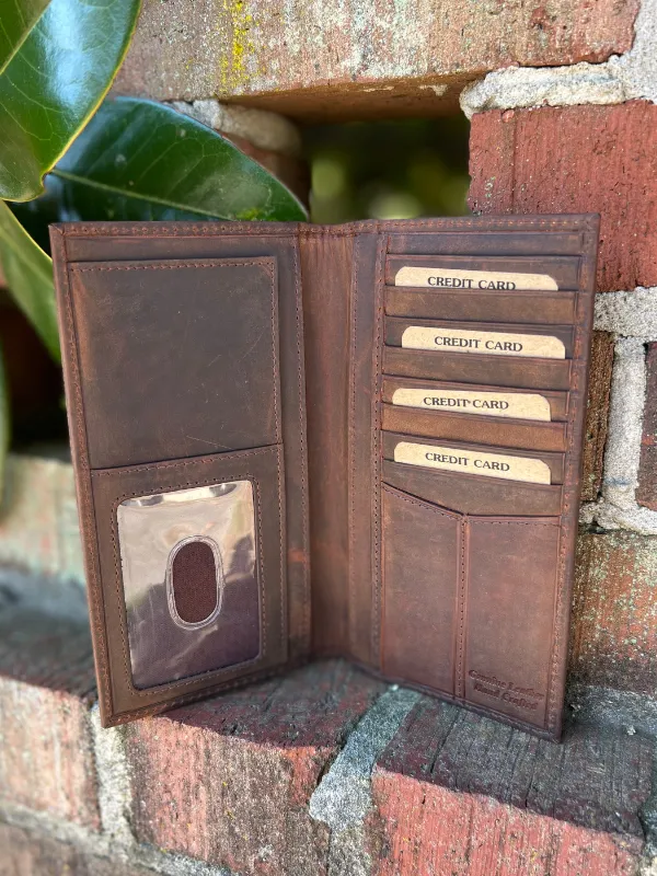 The Waylon Genuine Leather Checkbook Wallet
