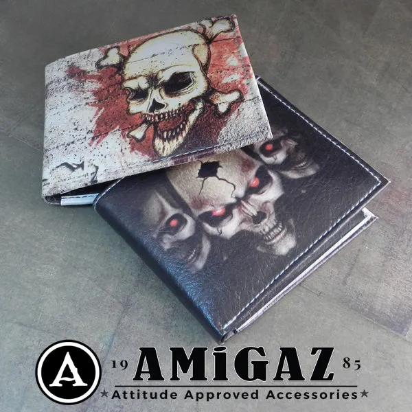 Vegan Leather Skull Speaking Bi-fold Wallet