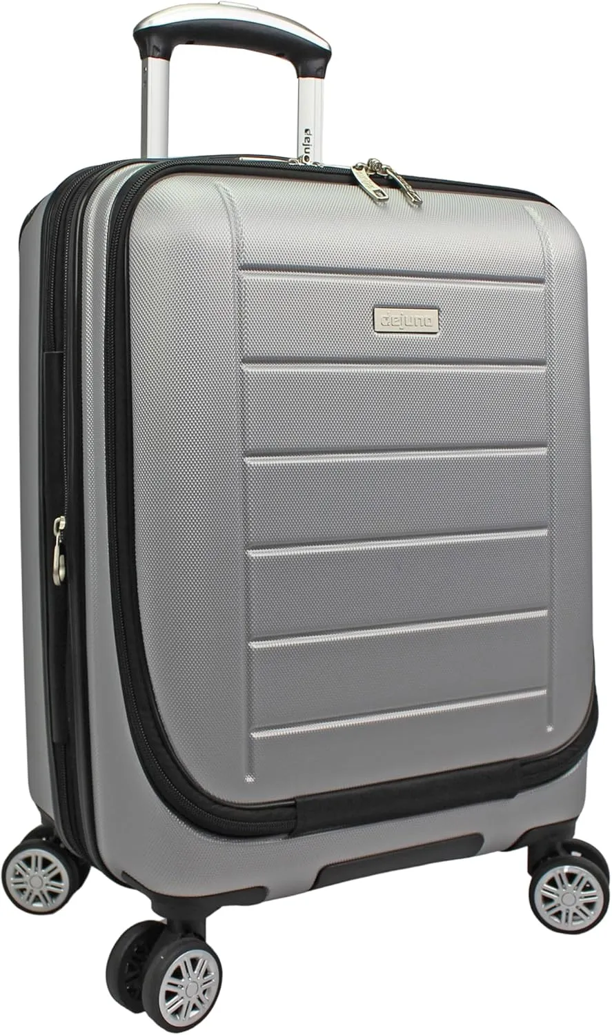 World Traveler Dejuno Compact 20-Inch Carry-On Luggage With Laptop Pocket - Silver
