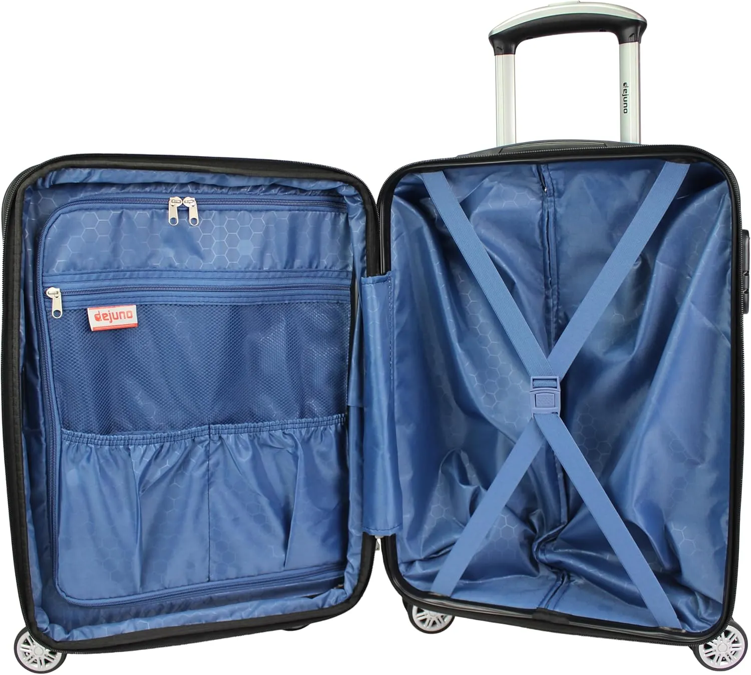 World Traveler Dejuno Compact Luggage with Laptop Pocket-Black, Carry-On 20-Inch, Black, Carry-On 20-Inch, Dejuno Compact 20" Carry-on Luggage With Laptop Pocket - Black