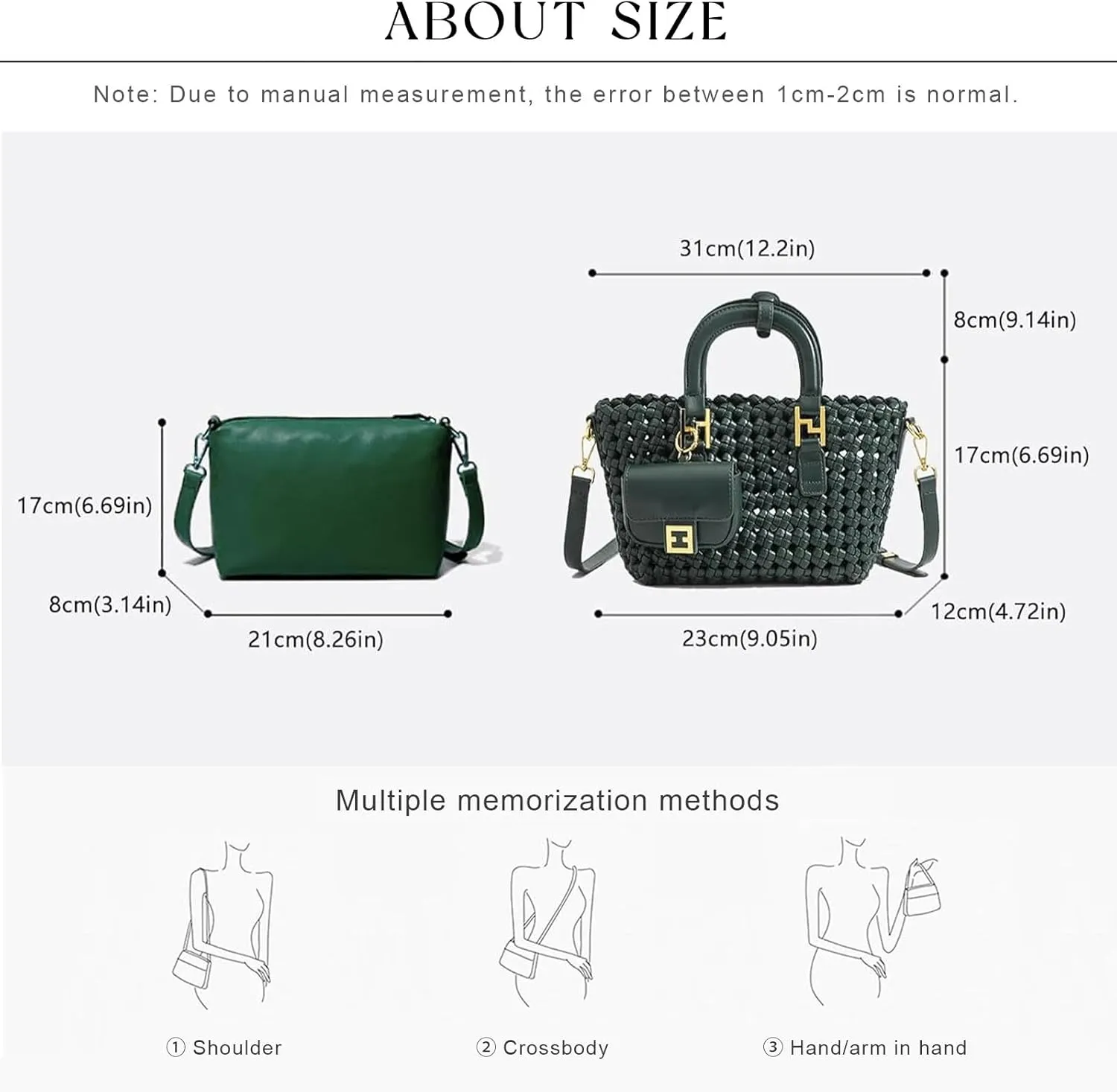 Woven Tote Bag For Women, Fashion Crossbody Shoulder Bag, Casual Top-handle Handbags, and Travel Purses Phone Bag